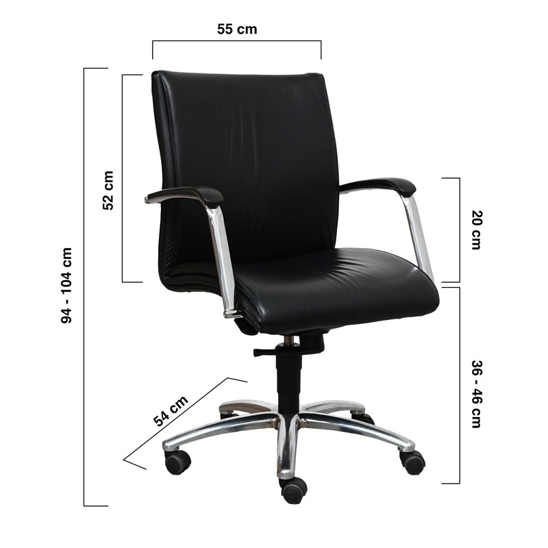 Sillón Giratorio Oficina Negro de Versoni - Montiel