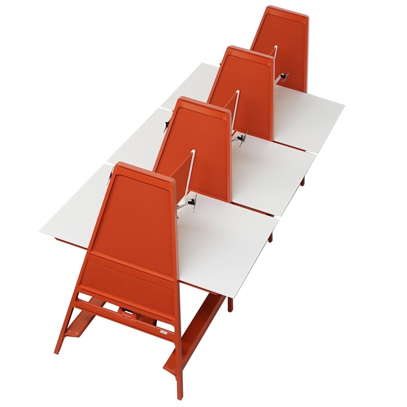 Multipuesto Alto Terracota 6 Puestos de Steelcase | Montiel