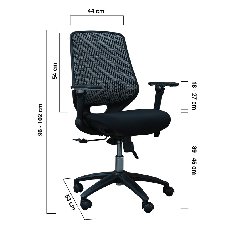 Silla Ergonómica con Malla Blanca de Mobel Linea | Montiel