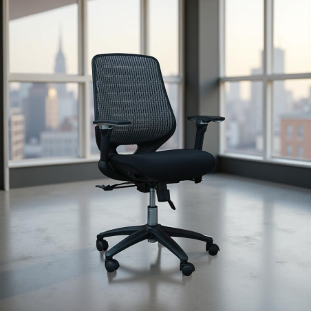 Silla Ergonómica con Malla Blanca de Mobel Linea | Montiel