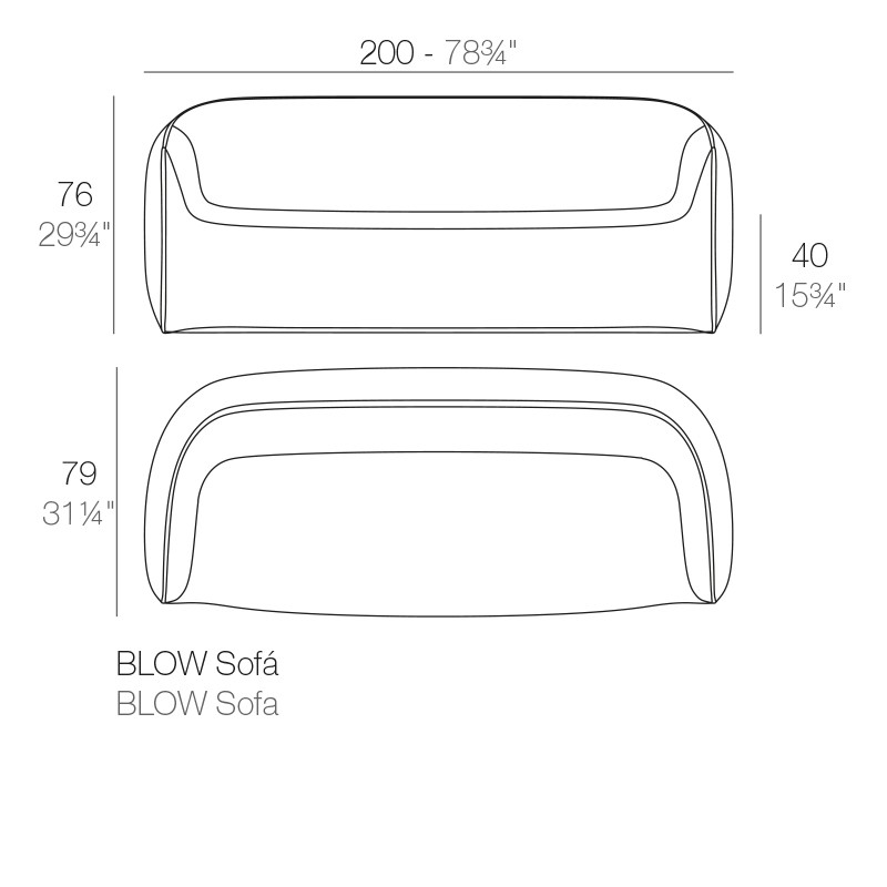 Sofá de Diseño Lounge Blow de Vondom - Montiel