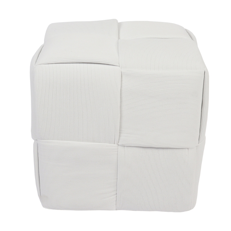 Asiento Puff Elegante con Costuras Decorativas | Montiel