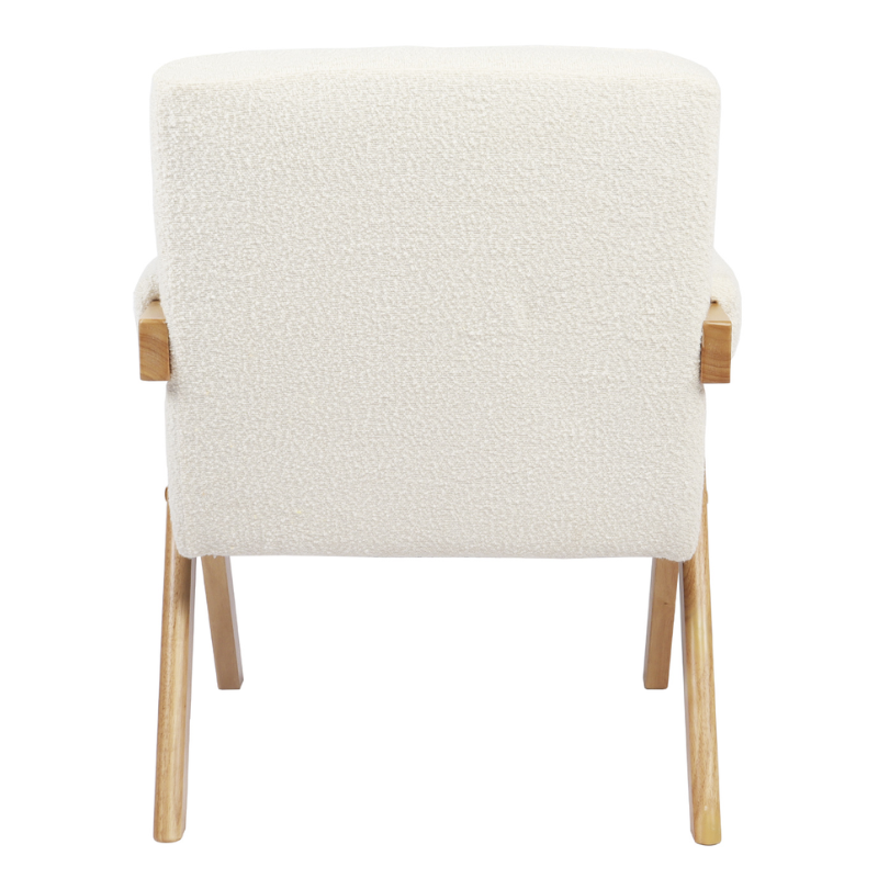 Butaca Blanca con Patas Madera Maciza | Montiel