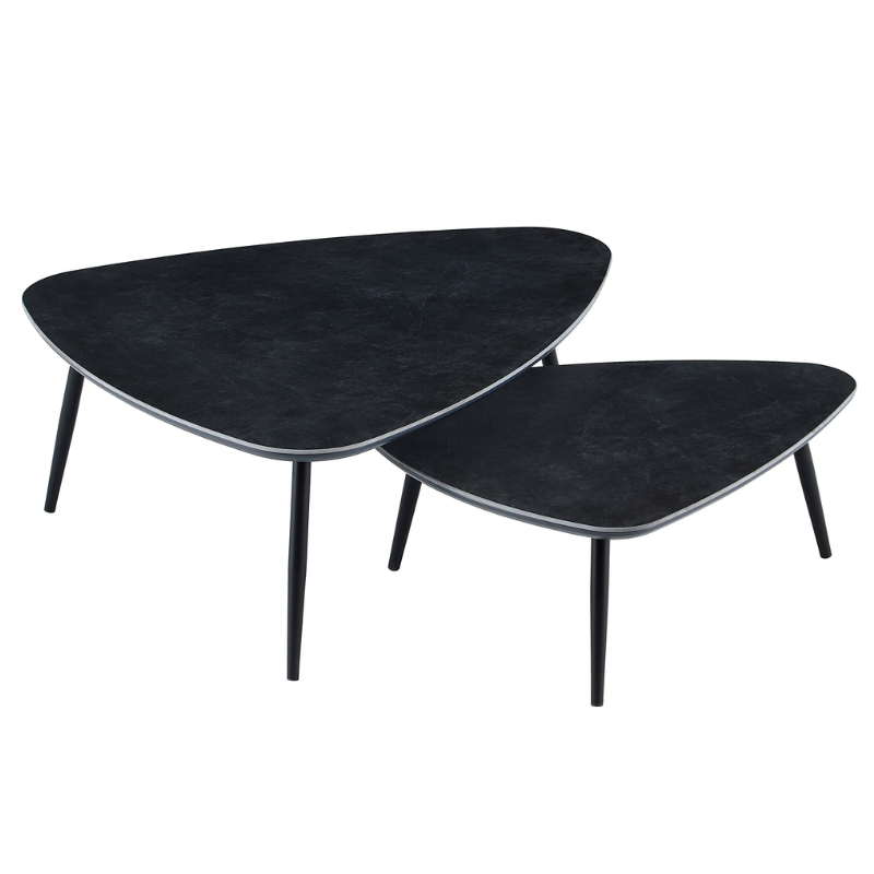 Juego 2 Mesas Nido en Acabado Negro - Montiel