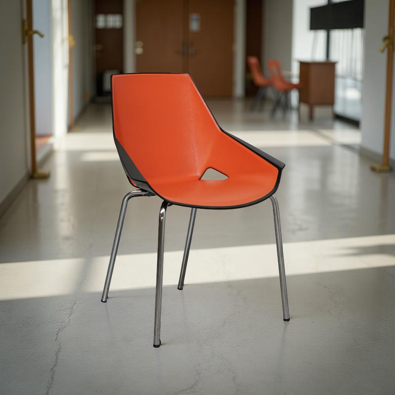 Silla Salas de Espera Naranja Viva de Actiu | Montiel