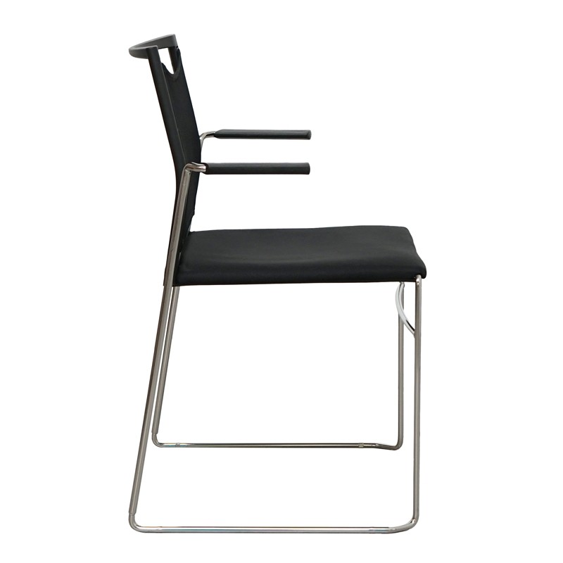 Silla Confidente Respaldo Negro de Luyando System | Montiel