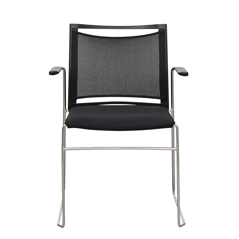 Silla Confidente Respaldo Negro de Luyando System | Montiel