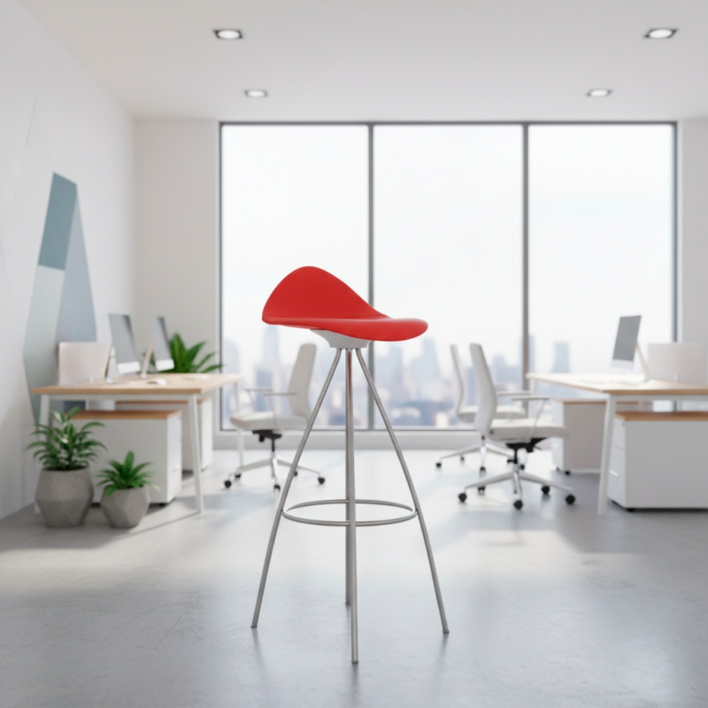 ▷ Taburete con Respaldo tapizado MM445 - Montiel