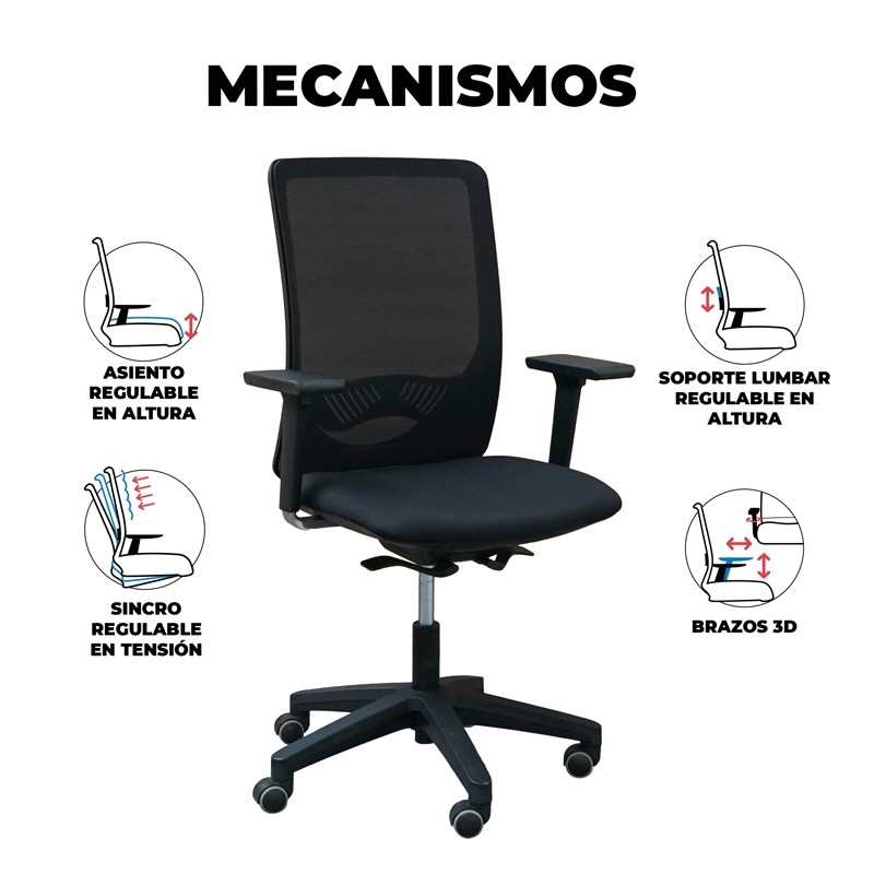 Silla Giratoria Ergonómica Mod. Areso MM1715 - Montiel