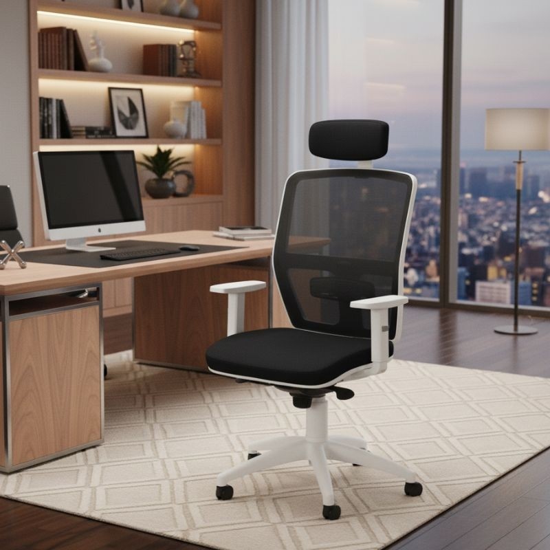 ▷ Silla Ergonómica Alice Black Respaldo Malla - Oficinas Montiel