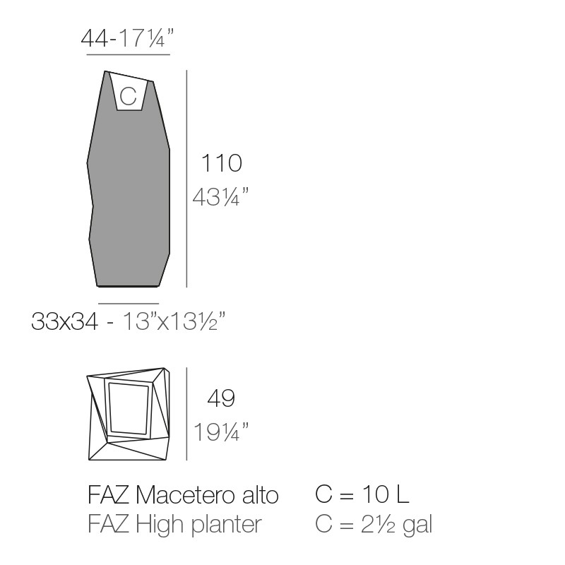 Macetero Faz de Vondom | Diseño Geométrico - Montiel