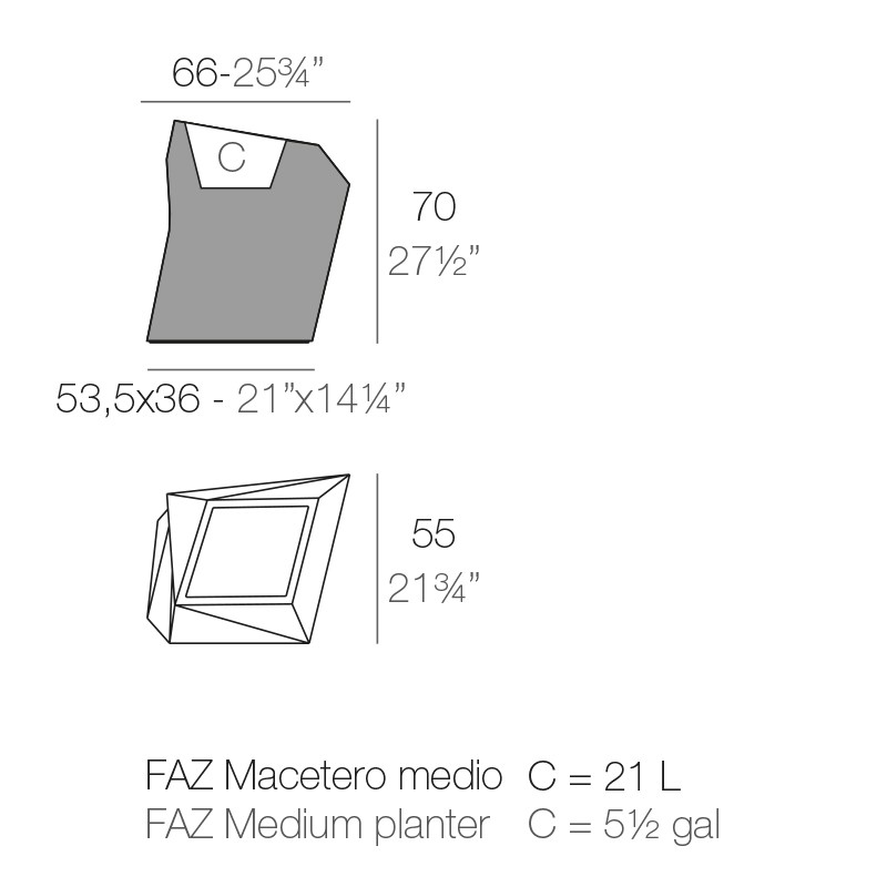 Macetero Faz de Vondom | Diseño Geométrico - Montiel