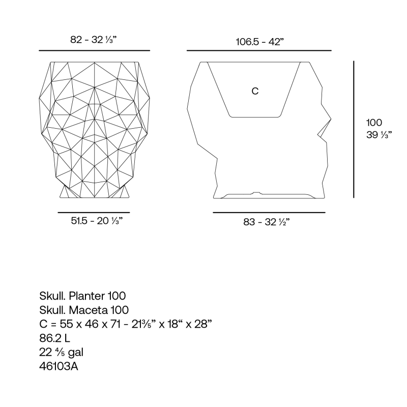 Macetero Skull de Vondom | Diseño Único - Montiel