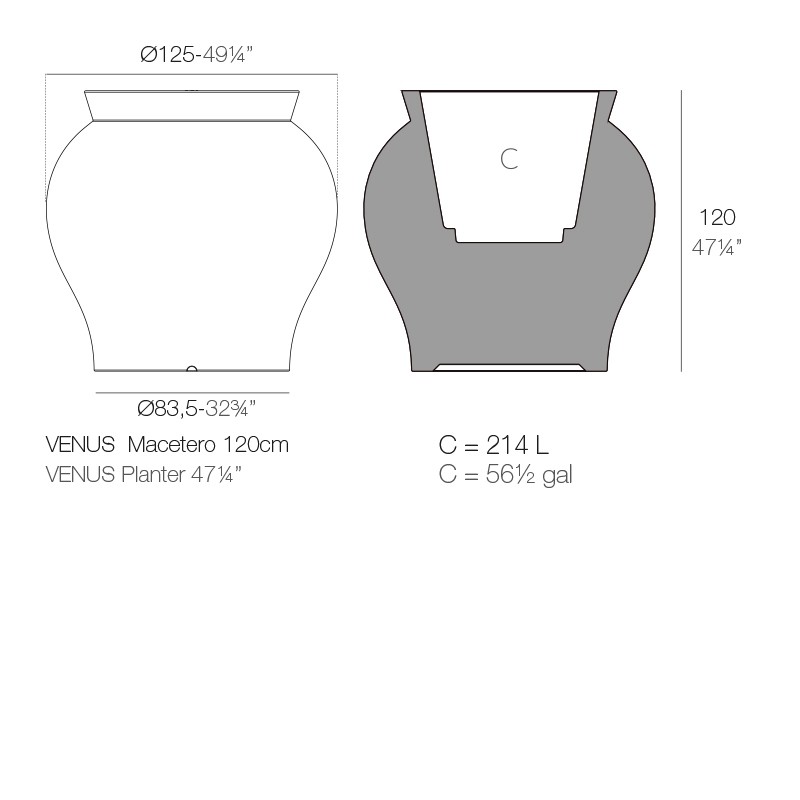 Macetero Venus de Vondom | Diseño Moderno - Montiel