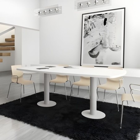 ▷ Mesa de Reunión de Melamina de Forma 5 - Montiel