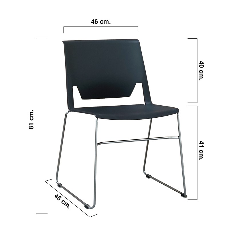 Silla Confidente Gris Oscuro Very de Haworth - Montiel