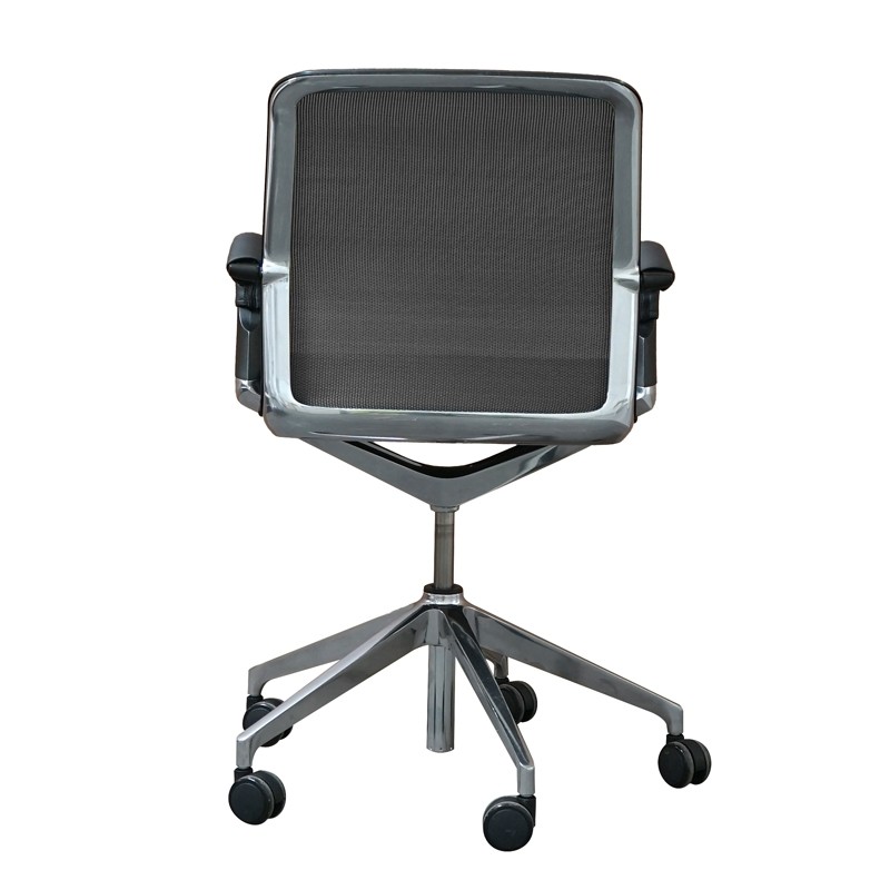 Silla Oficina con Malla y Piel Negra de Bene - Montiel