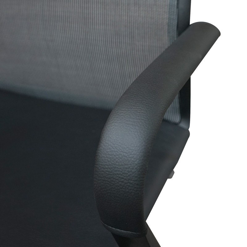 Silla Oficina con Malla y Piel Negra de Bene - Montiel