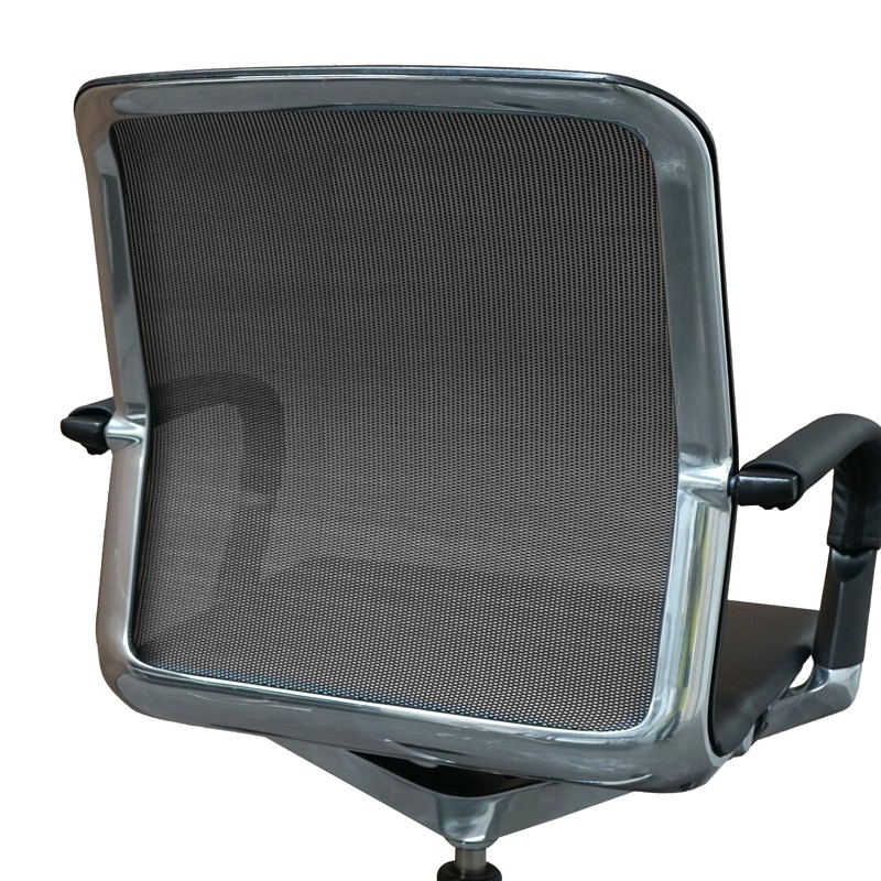 Silla Oficina con Malla y Piel Negra de Bene - Montiel