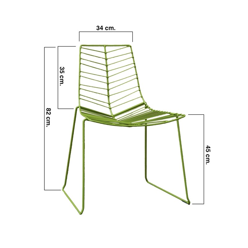 Silla Confidente Verde Leaf Chair de Arper - Montiel