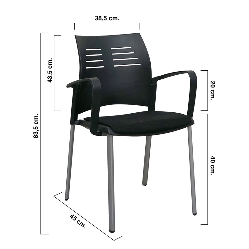 Silla Confidente 4 Patas Spacio de Actiu - Montiel