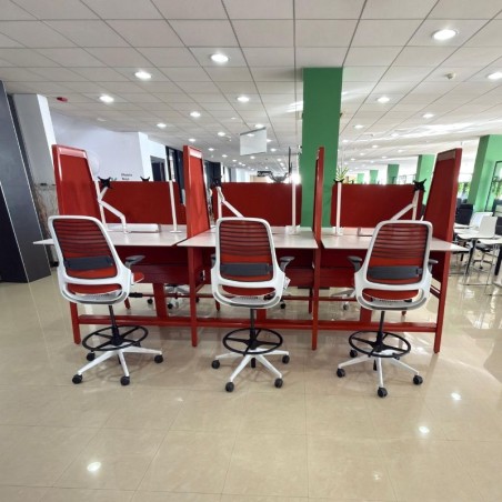 Multipuesto Alto Terracota 6 Puestos de Steelcase | Montiel