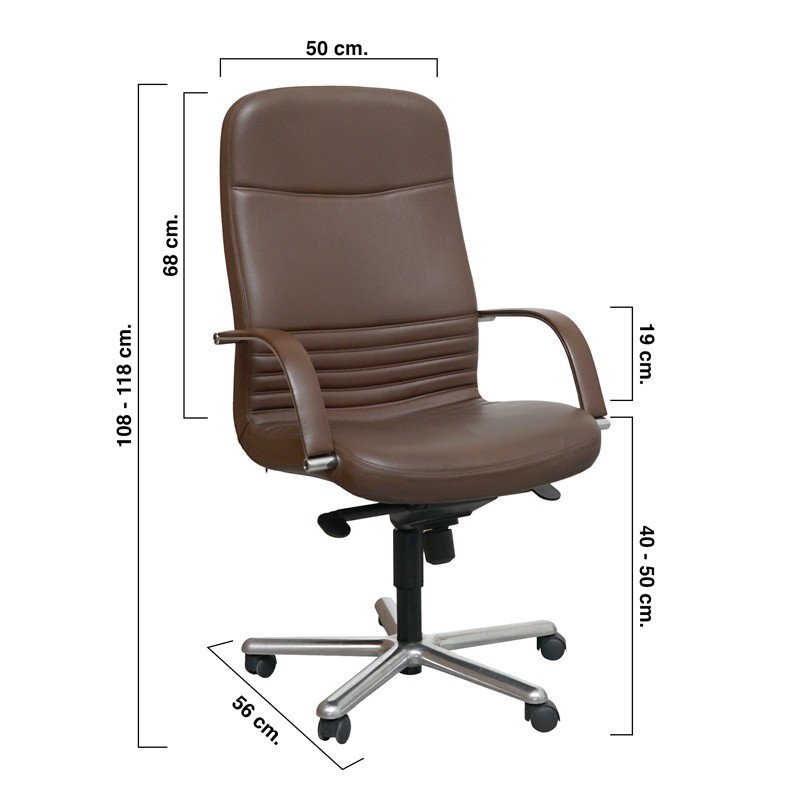 Sillón en Símil Piel Marrón Rocco de Franch - Montiel