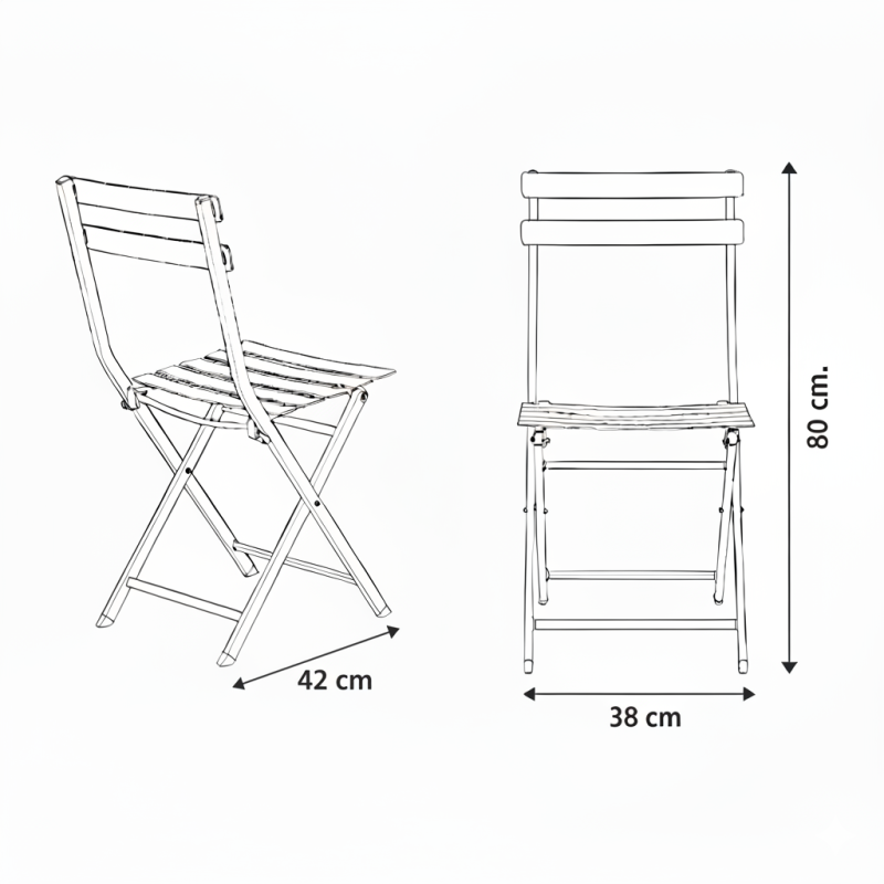 Set Café Plegable para Interiores / Exteriores - Montiel