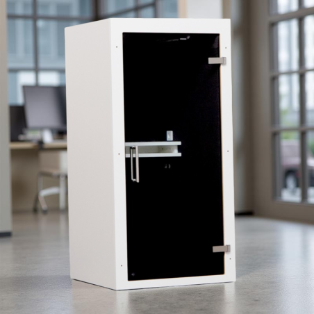 Cabina fonoabsorbente para Oficinas Vetrospace de Ofita