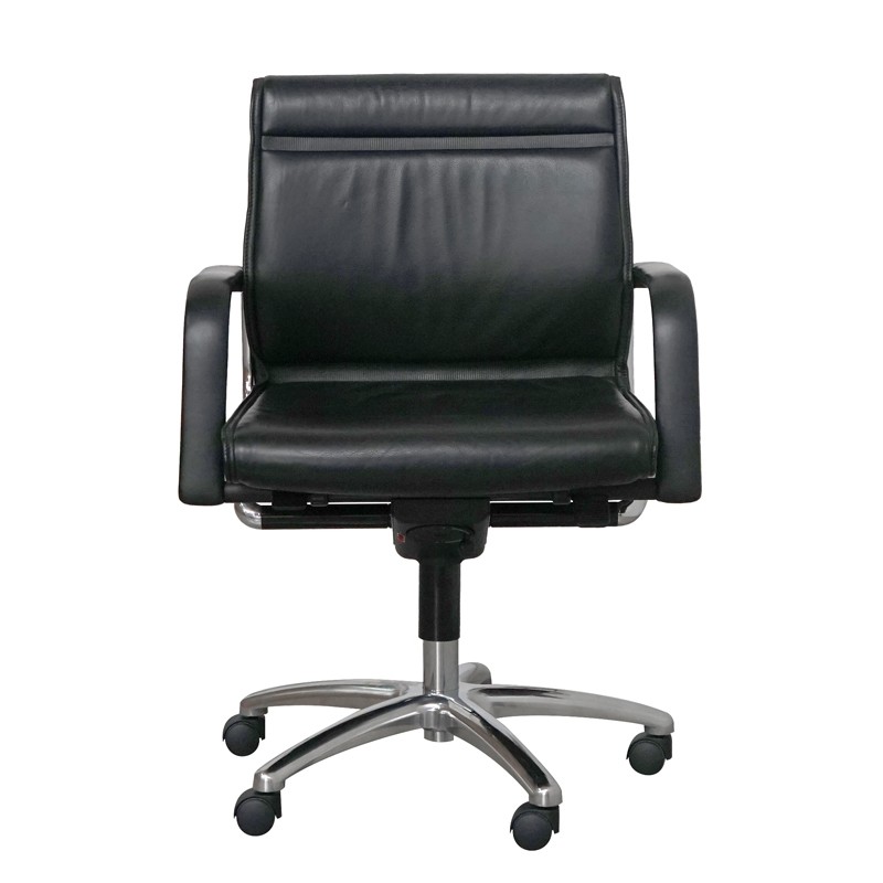 Sillón Piel con Base Cromada de Wilkhahn - Montiel