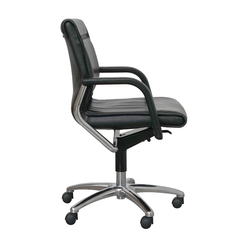 Sillón Piel con Base Cromada de Wilkhahn - Montiel