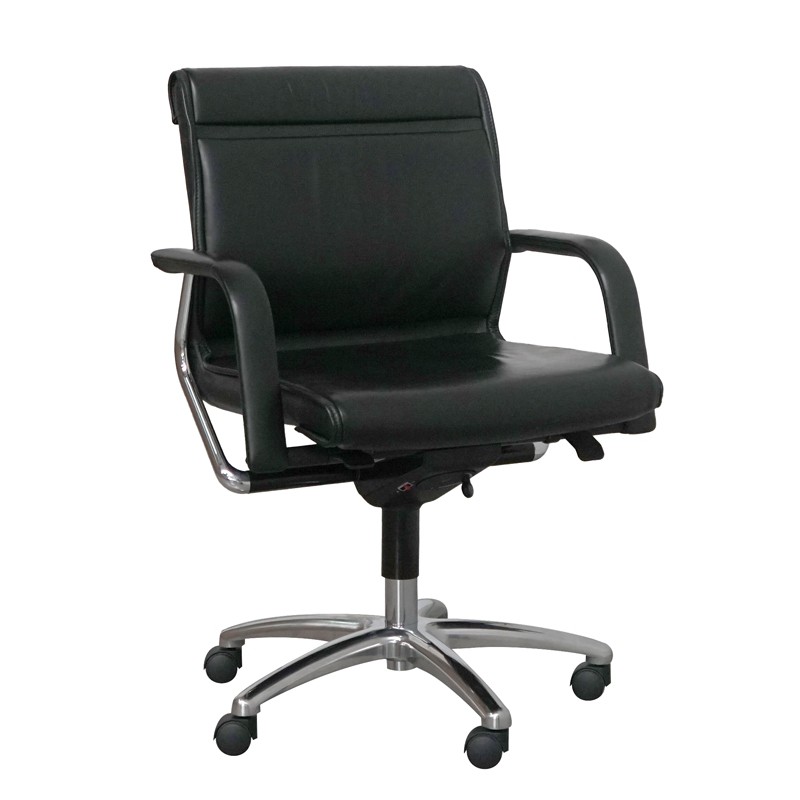 Sillón Piel con Base Cromada de Wilkhahn - Montiel