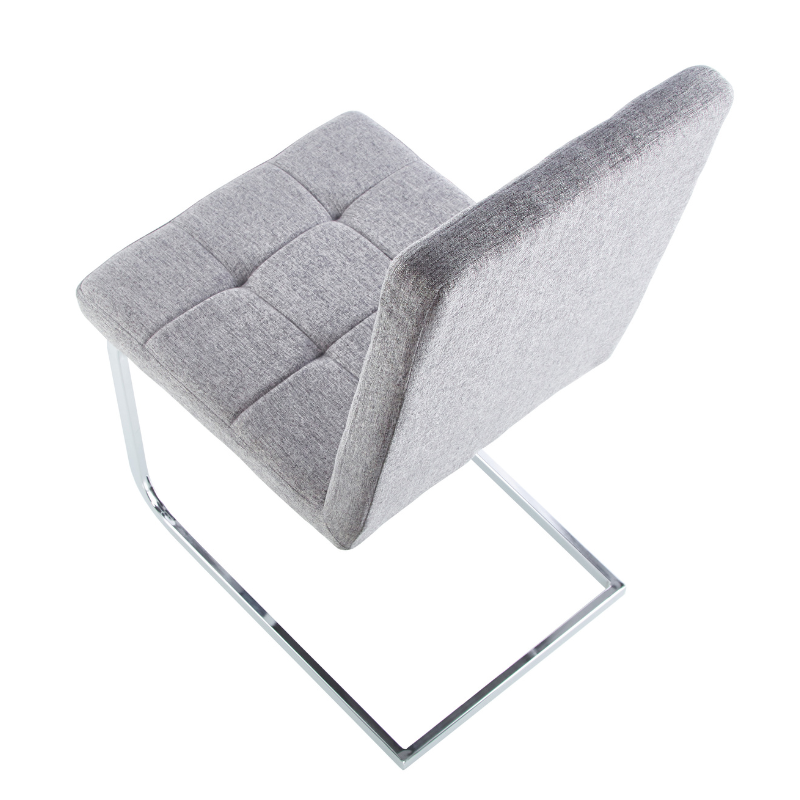 Silla Comedor Patín y Tejido Gris Mod. Vanity - Montiel