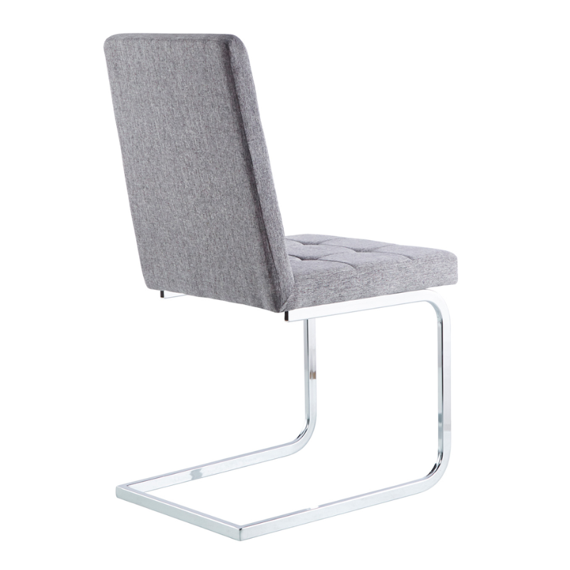 Silla Comedor Patín y Tejido Gris Mod. Vanity - Montiel