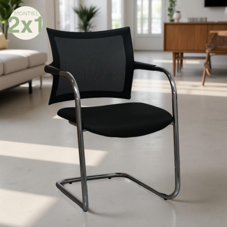 Silla Oficina Confidente Respaldo Malla MM1702 de Montiel