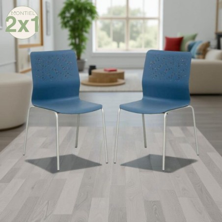 Silla Confidente Azul Urban Bloc de Actiu -  Montiel