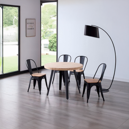 Mesa Comedor Extensible Redonda Roble Berg - Montiel