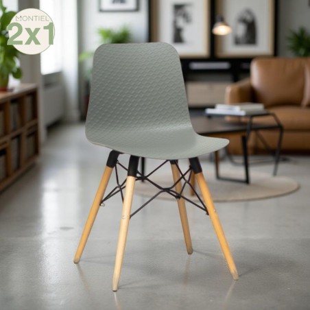 Silla Sala de Espera Gris Nut de Mobel Línea - Montiel