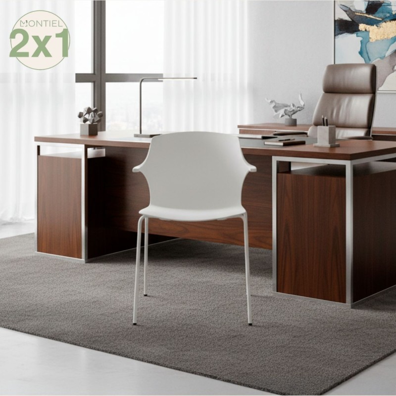 Silla Blanca 4 patas para Recepción Frill de Mobel Línea