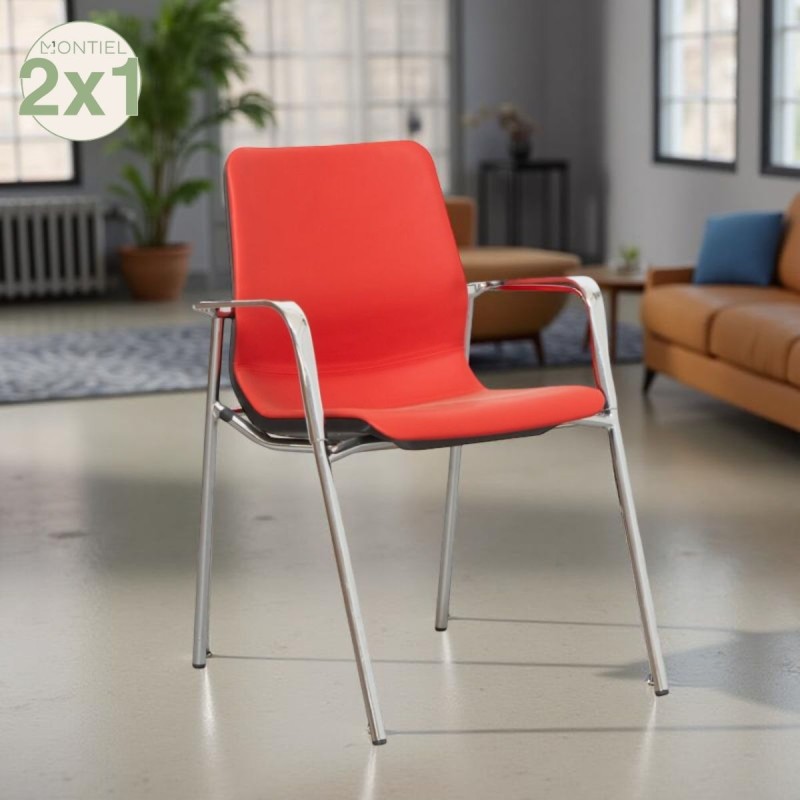 Silla Confidente Símil Piel Bros de Mobel Línea - Montiel