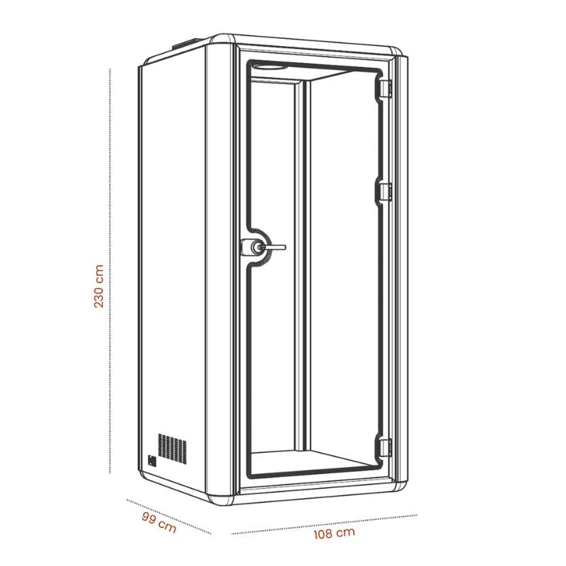 Cabina Individual Insonorizada Vega Box 1 de Euromof - Montiel
