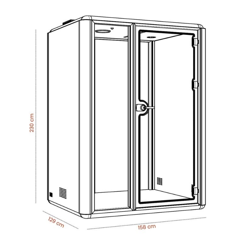 Cabina Oficina Insonorizada Vega Box 2 de Euromof - Montiel