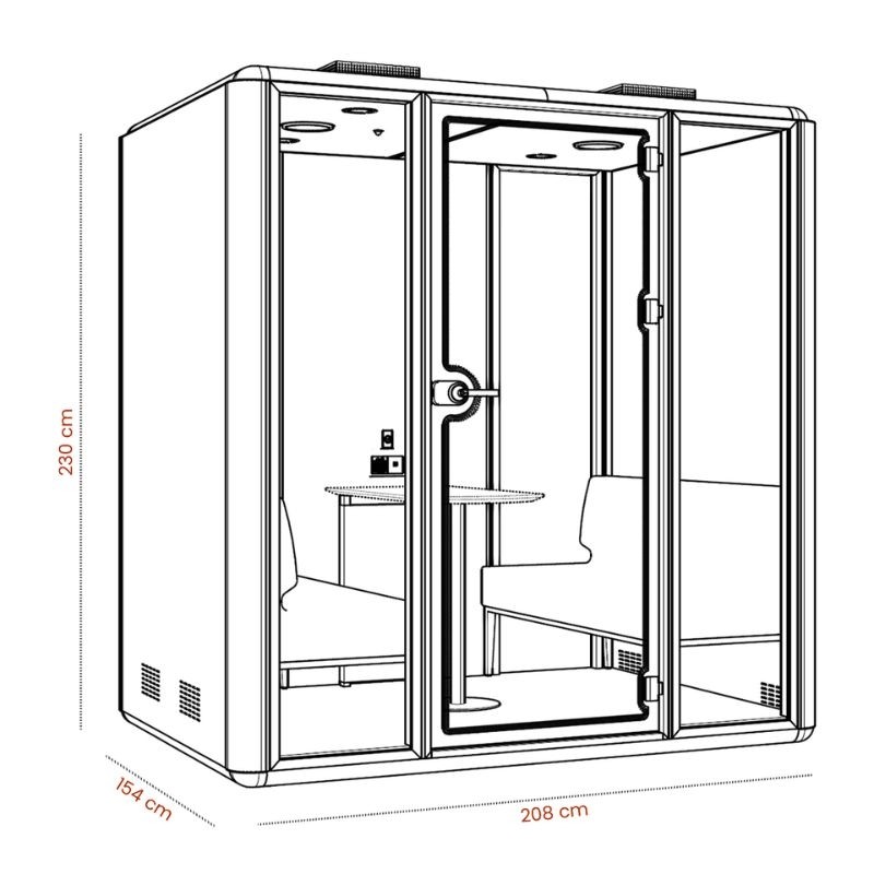 Cabina Oficina para 4 Personas Vega Box 4 de Euromof - Montiel