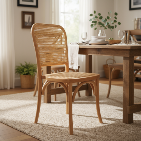 Silla Comedor en Acabado Madera Mod. Toscana - Montiel