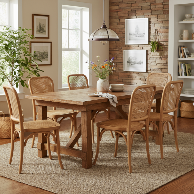 Silla Comedor en Acabado Madera Mod. Toscana - Montiel