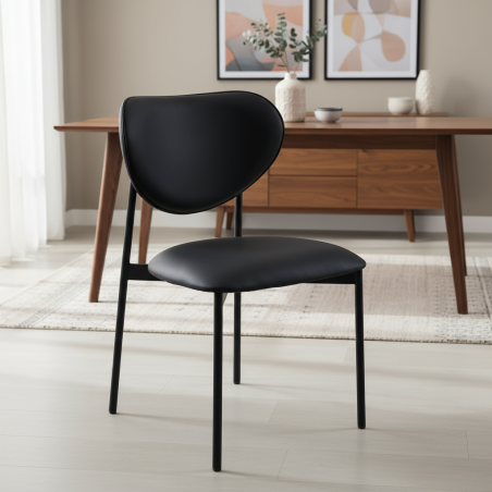 Silla Comedor 4 Patas Negras Mod. Eva - Montiel