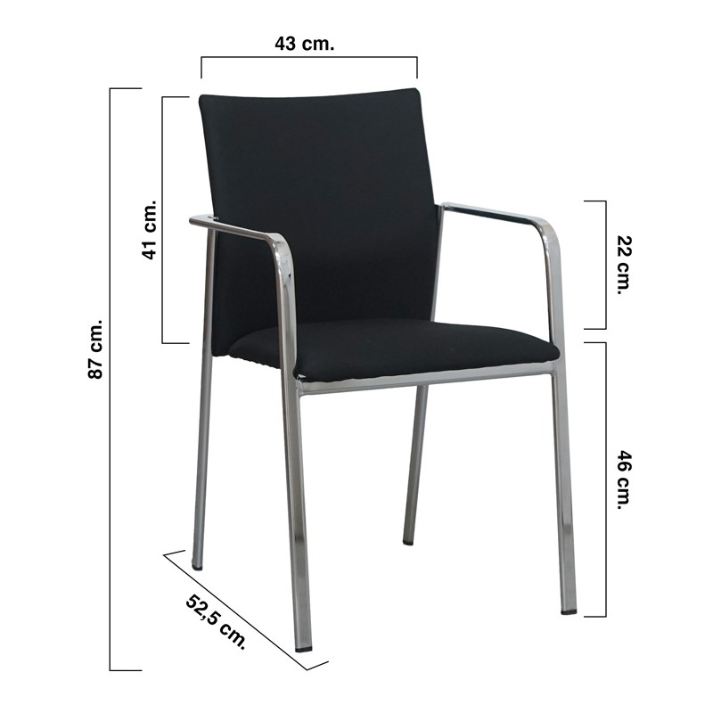 Silla Confidente Brazos Fijos de Luyando - Montiel