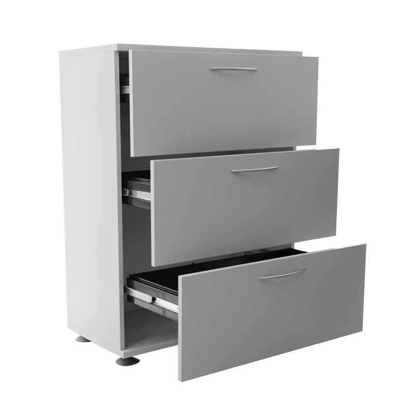 Armario Gris con 3 Cajones de Levesta - Montiel