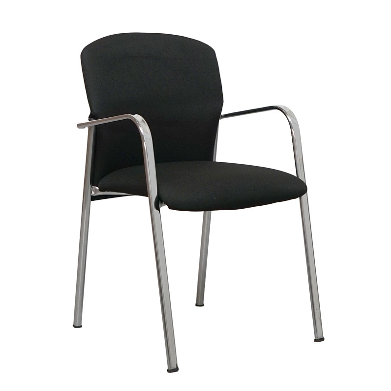 Silla Confidente en Tela Negra MM1725 - Montiel