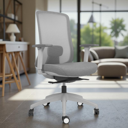 Silla Escritorio Malla Negra o Gris Edward de Kunna